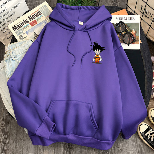 goku chibi hoodie purple
