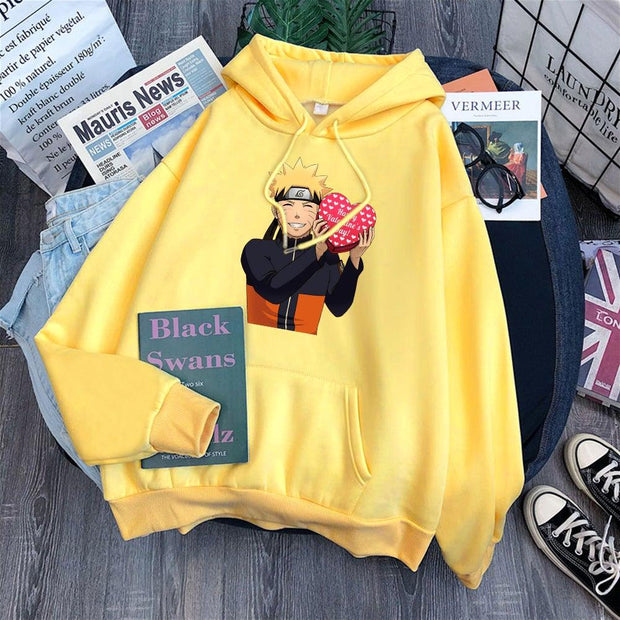 Happy Valentines Day Hoodie yellow
