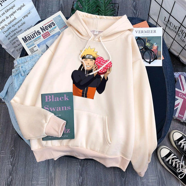 Happy Valentines Day Hoodie beige