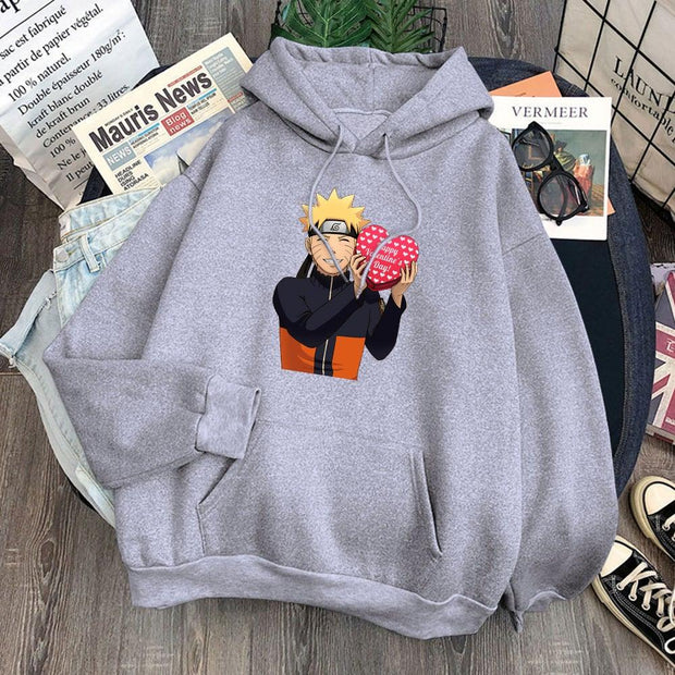 Happy Valentines Day Hoodie gray