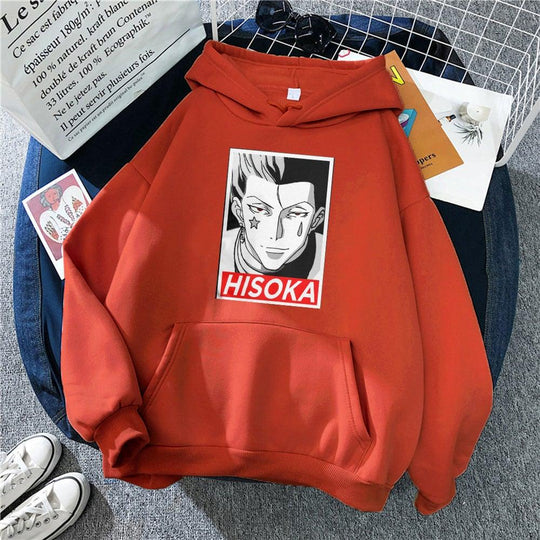Hisoka Morow hoodie brick red