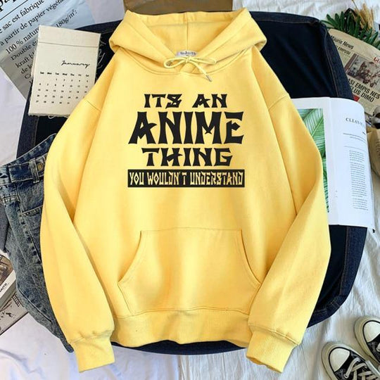 its an anime thing hoodie yellow