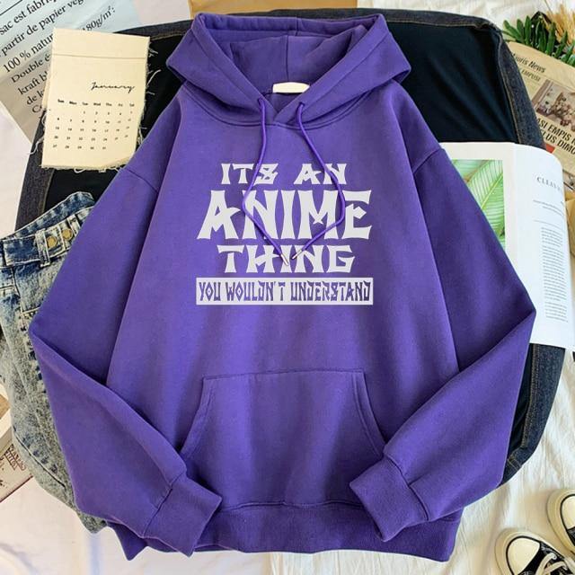 its an anime thing hoodie purple