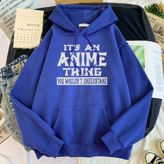 its an anime thing hoodie blue
