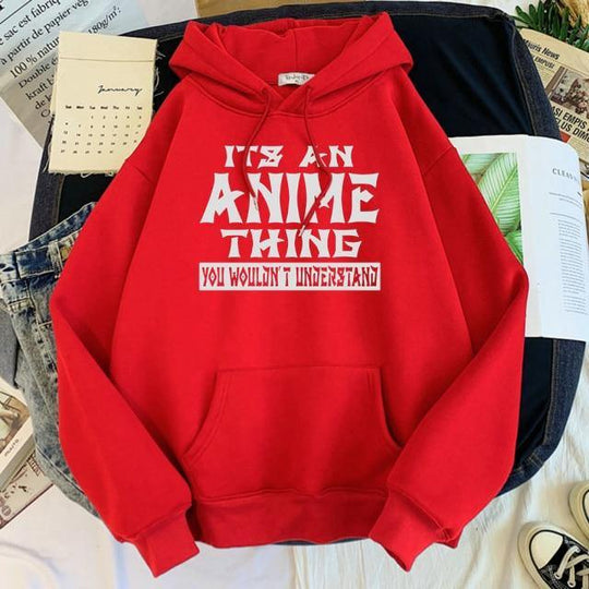 its an anime thing hoodie red
