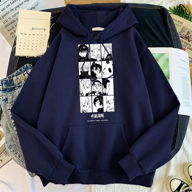 Jujutsu Kaisen Hoodie navy blue