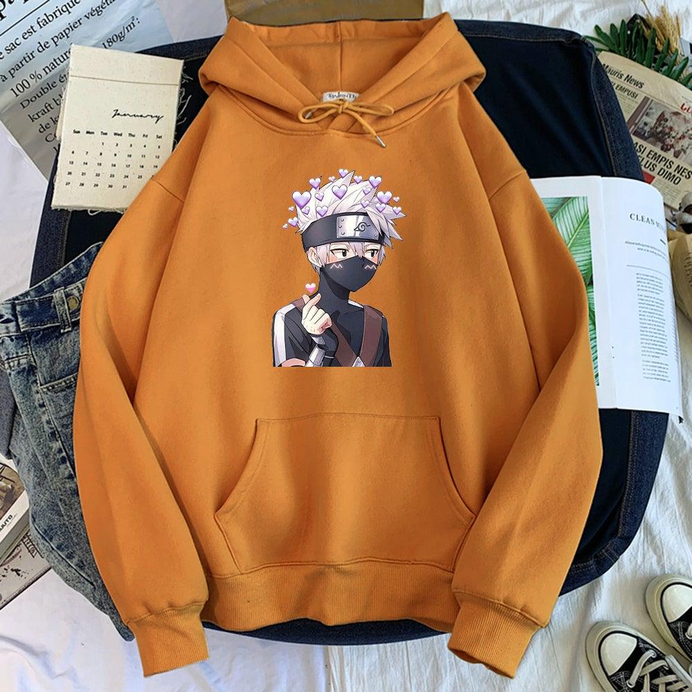 Kakashi love hoodie khaki