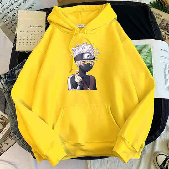 Kakashi love hoodie yellow
