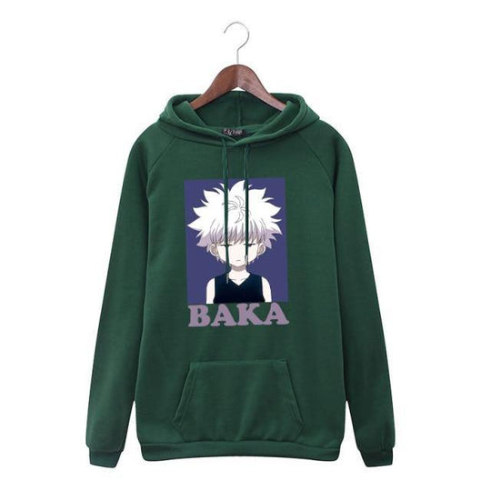 Killua Baka Hoodie Green