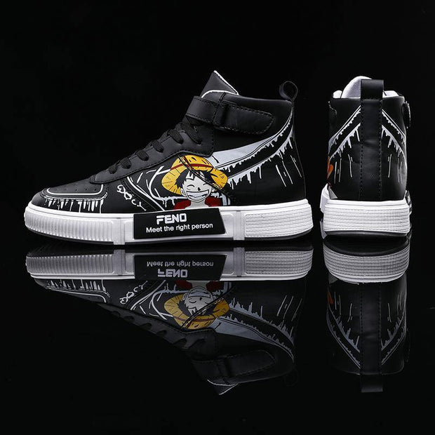 Luffy High Top Black Sneakers