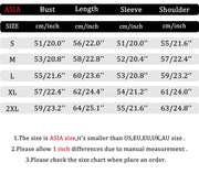 My Hero Academia Hoodie size chart