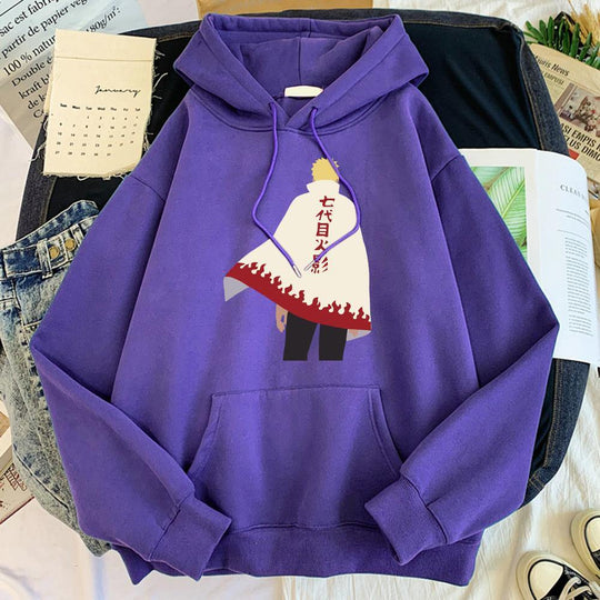 Naruto Hokage Cloak Hoodie purple