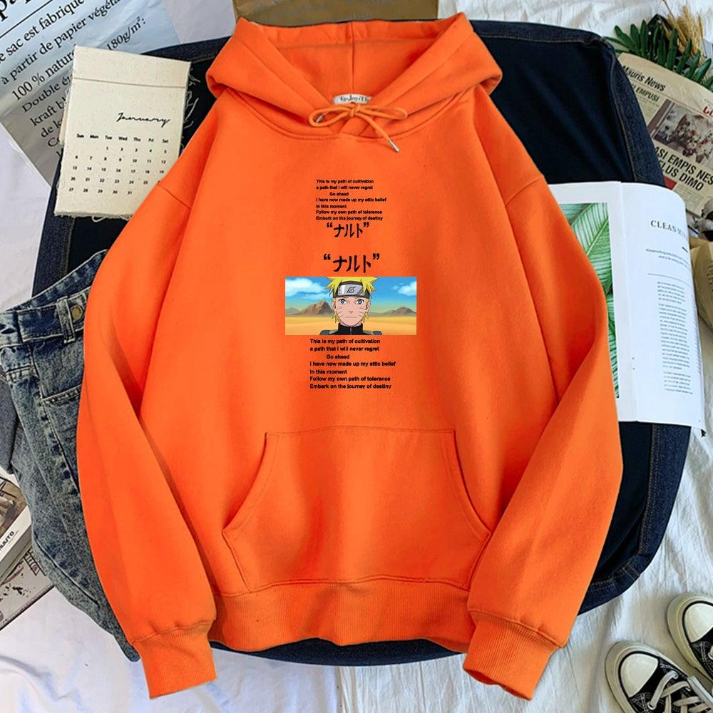 this is my path of cultivation Naruto hoodie orange