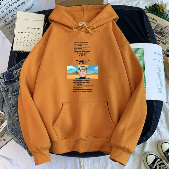 this is my path of cultivation Naruto hoodie khaki