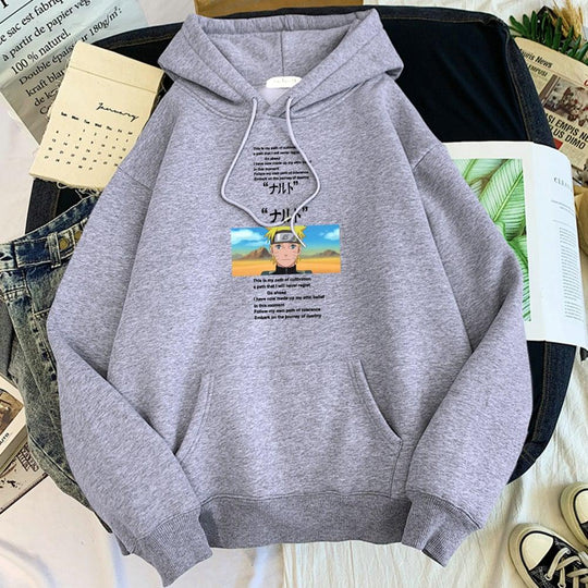 this is my path of cultivation naruto hoodie gray