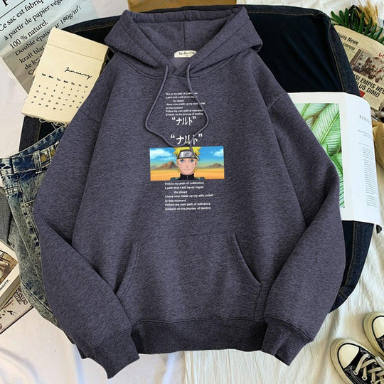 this is my path of cultivation naruto hoodie dark gray
