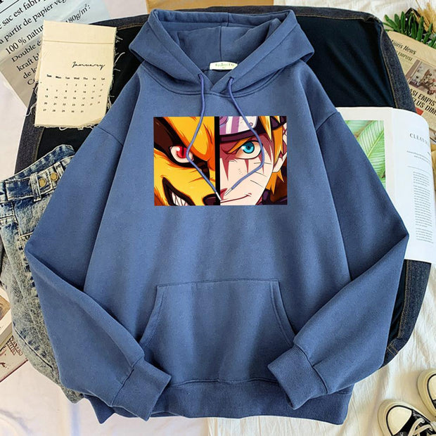 Naruto Kurama Hoodie Haze Blue