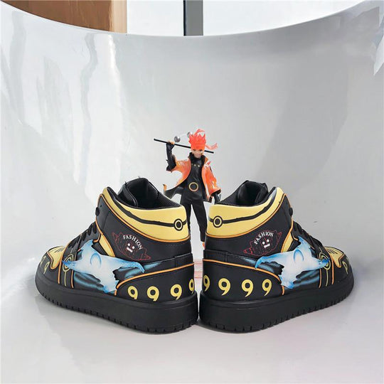 naruto shoes, naruto shoes for kids, naruto themed shoes, naruto painted shoes, quality naruto shoes, anime shoes, naruto high top sneakers
