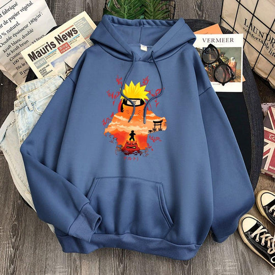 Naruto Gamabunta Hoodie haze blue