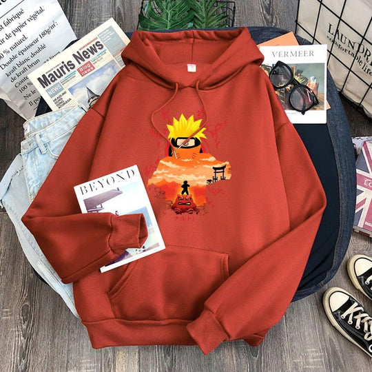 Naruto Gamabunta Hoodie brick red