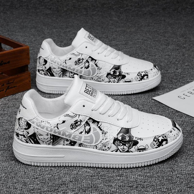 One Piece White Sneakers