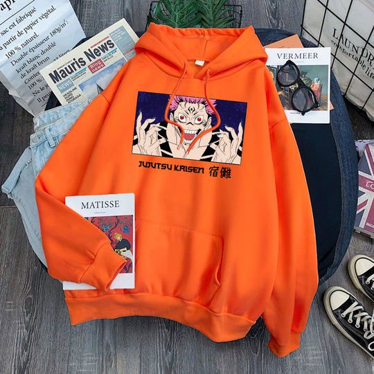 Ryomen Sukuna Hoodie orange