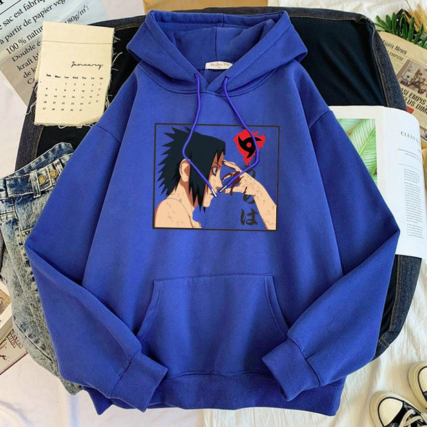 itachi uchiha death hoodie blue