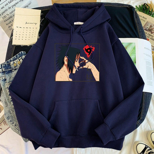 itachi uchiha death hoodie navy blue