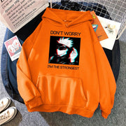 don't worry I am the strongest hoodie orange