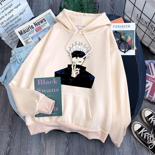 Satoru Gojo Hoodie beige