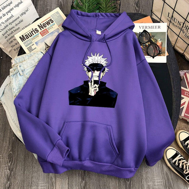 Satoru Gojo Hoodie purple