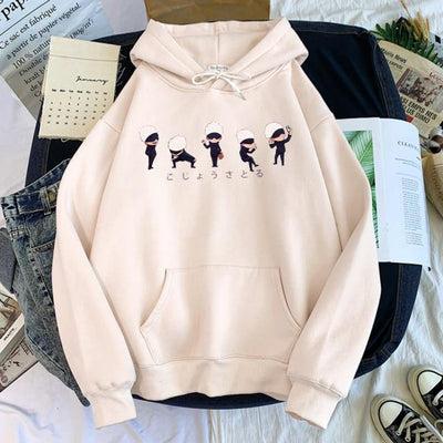 Satoru Gojo Hoodie Beige