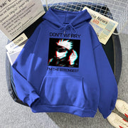 don't worry I am the strongest hoodie blue