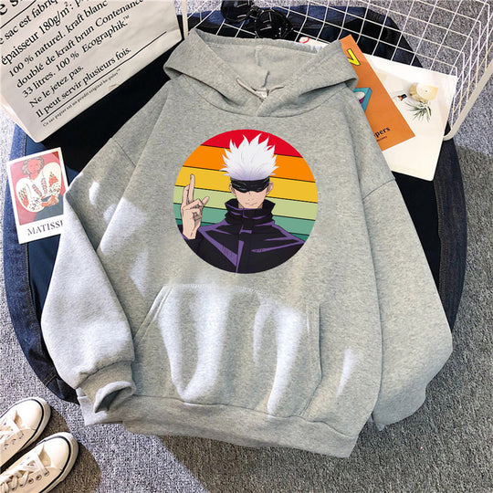 Satoru Gojo Hoodie gray