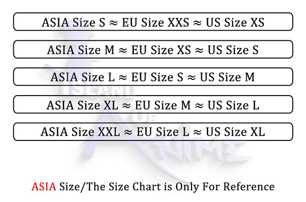 Ryomen Sukuna Hoodie size chart