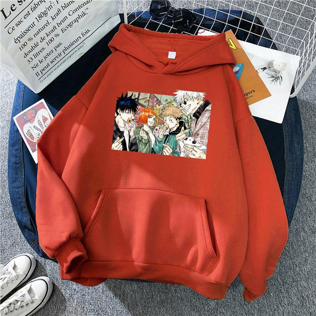 Team Gojo Hoodie brick red