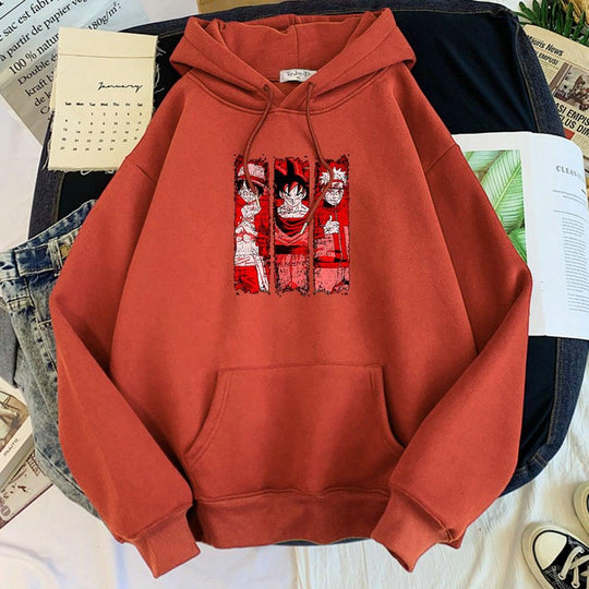 Three Legends Hoodie brick red