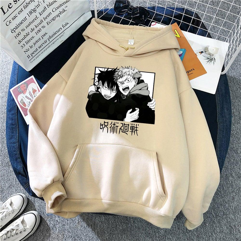 Yuji and Megumi Hoodie beige