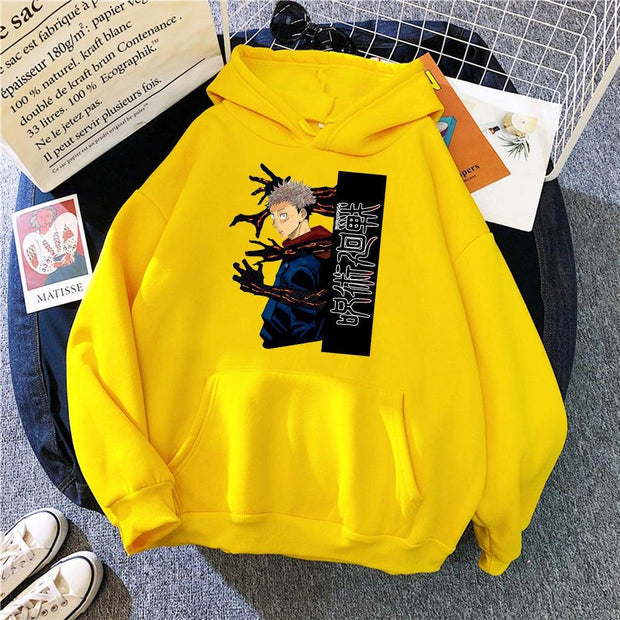 Yuji Itadori Hoodie yellow