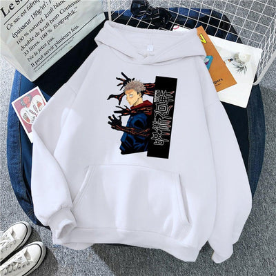 Yuji Itadori Hoodie white
