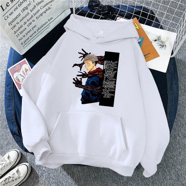 Yuji Itadori Hoodie white
